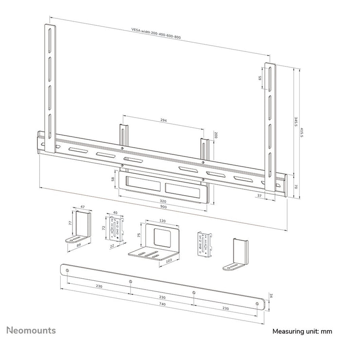 EAN 8717371443757 - Neomounts AV2-500WH accesorio para soporte de televisor imagen 18