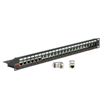 EAN 7611990173983 - ROLINE Cat. 6 19"-Keystone Patch Panel STP, black imagen 1
