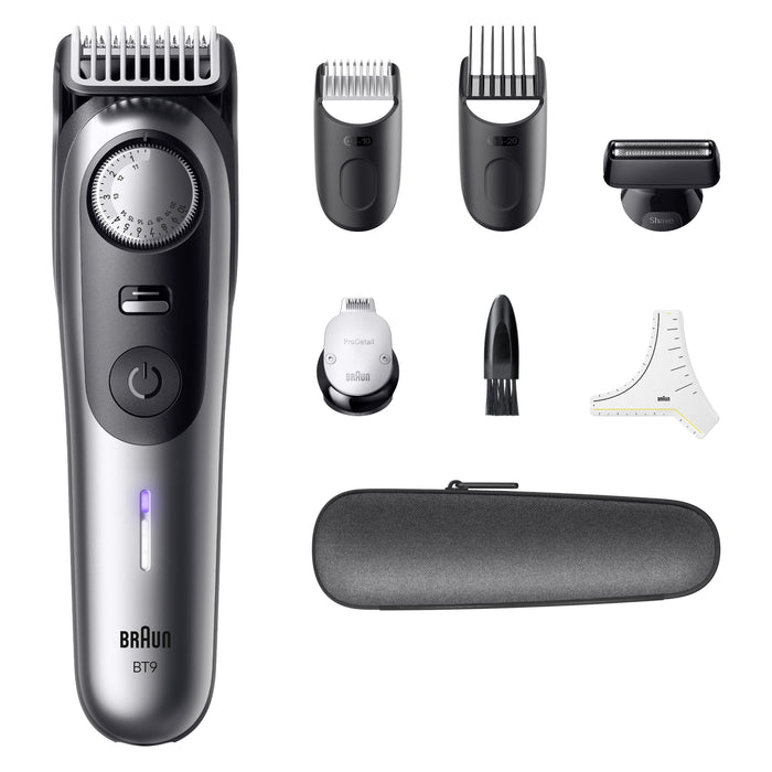 EAN 8700216427715 - Braun BeardTrimmer 9 80789785 depiladora para la barba AC/Batería 20 2 cm Mojado y seco Gris imagen 3