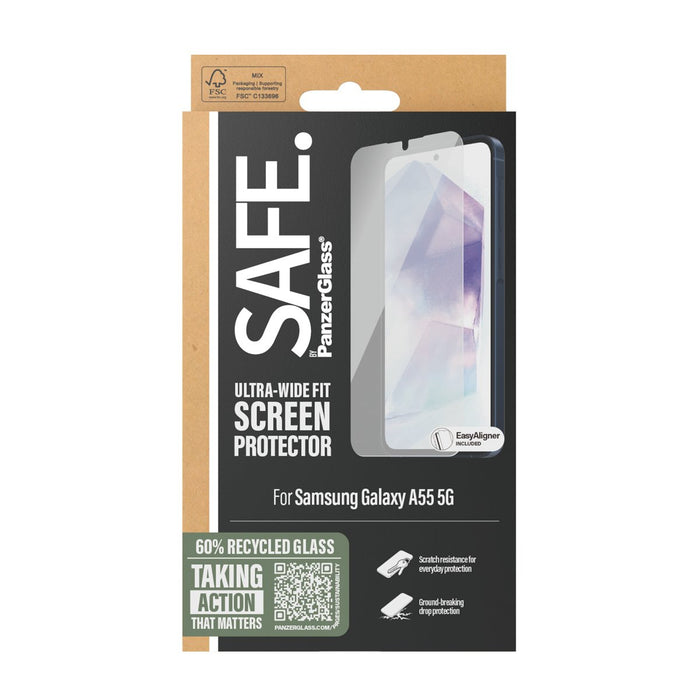 EAN 5711724956874 - PanzerGlass SAFE. by ® Screen Protector Samsung Galaxy A55 5G | Ultra-Wide Fit w. EasyAligner Protector d imagen 3