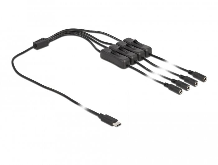 EAN 4043619868025 - DeLOCK 86802 cambiador de género para cable 4 x DC 5.5 x 2.1 mm Negro imagen 2