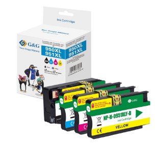EAN 6941784789665 - G&G NP-H-0950XLBK(PG)/951XLCMY cartucho de tinta 4 pieza(s) Compatible Negro, Cian, Magenta, Amarillo imagen 3