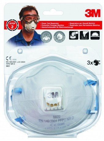 EAN 5902658102059 - 3M 8822C3 mascarilla antipolvo 3 pieza(s) FFP2 imagen 2