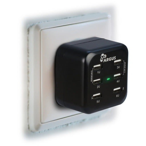 EAN 4260133128712 - Inter-Tech Argus LS-6US USB Universal Negro Corriente alterna Interior imagen 2