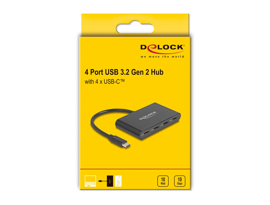 EAN 4043619641291 - DeLOCK 64129 hub de interfaz USB 3.2 Gen 2 (3.1 Gen 2) Type-C 5000 Mbit/s Negro imagen 3