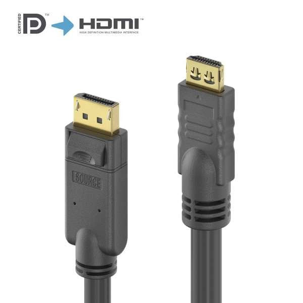 EAN 4251364731680 - PureLink PI5110-150 adaptador de cable de vídeo 15 m DisplayPort HDMI Negro imagen 2