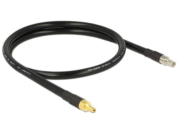 EAN 4043619130054 - DeLOCK 1m SMA/SMA cable coaxial CFD400, LLC400 Negro imagen 2
