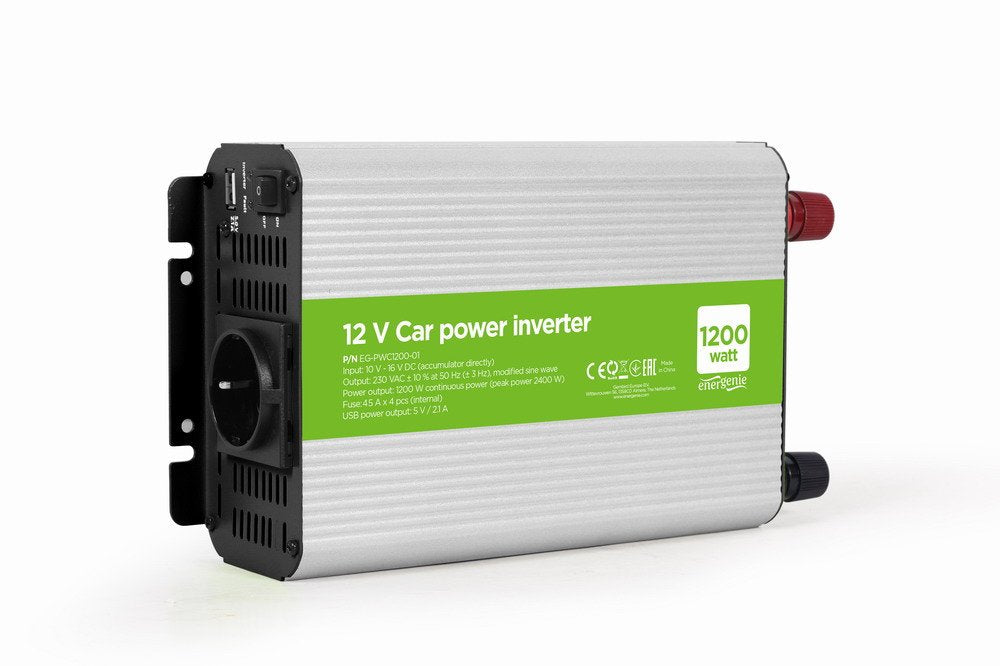 EAN 8716309119450 - Gembird EG-PWC1200-01 adaptador e inversor de corriente Auto 1200 W Gris imagen 5