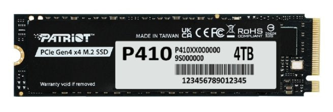 EAN 4711378431070 - Patriot Memory P410 4 TB M.2 PCI Express NVMe imagen 1