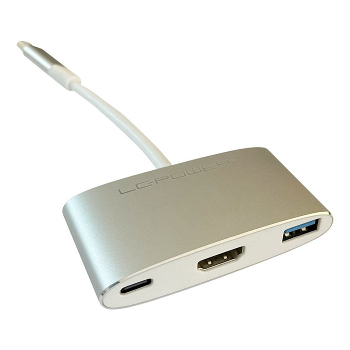 EAN 4260070128134 - LC-Power LC-HUB-C-MULTI-4 base para portátil y replicador de puertos USB 3.2 Gen 1 (3.1 Gen 1) Type-C Pla imagen 1