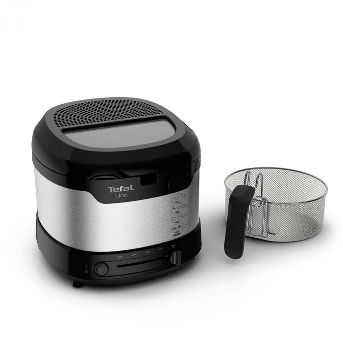 EAN 3045386381807 - Tefal Uno FF215D Sencillo Independiente 1600 W Freidora Negro, Acero inoxidable imagen 3