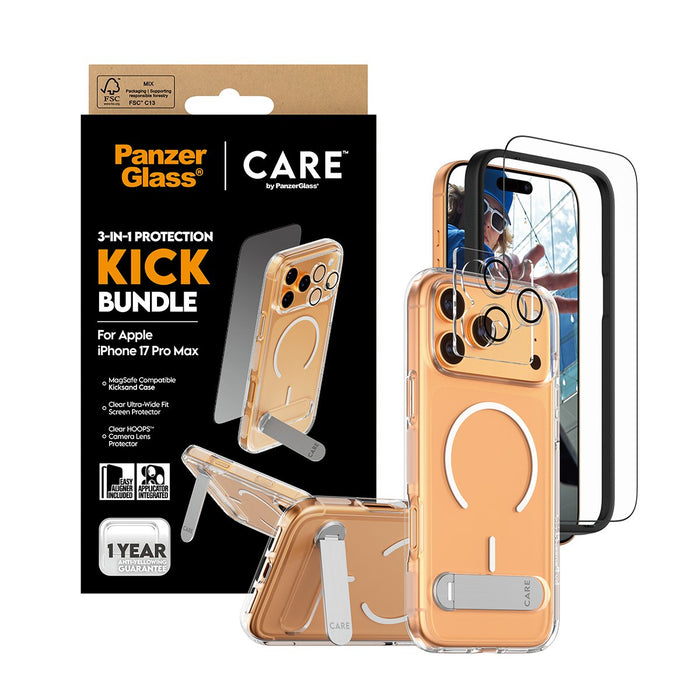 EAN 5715685027369 - PanzerGlass ® | CARE by ® 3-in-1 Feature Kick Bundle iPhone 17 Pro Max Protector de pantalla Apple 1 piez imagen 5