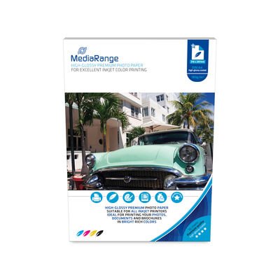 EAN 4260459619789 - MediaRange MRINK117 papel fotográfico A4 Blanco De alto brillo imagen 1