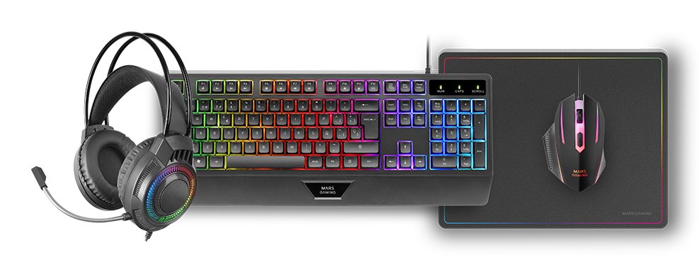 EAN 8435693108429 - Mars Gaming MCP124PRO teclado Ratón incluido Juego USB AZERTY imagen 2
