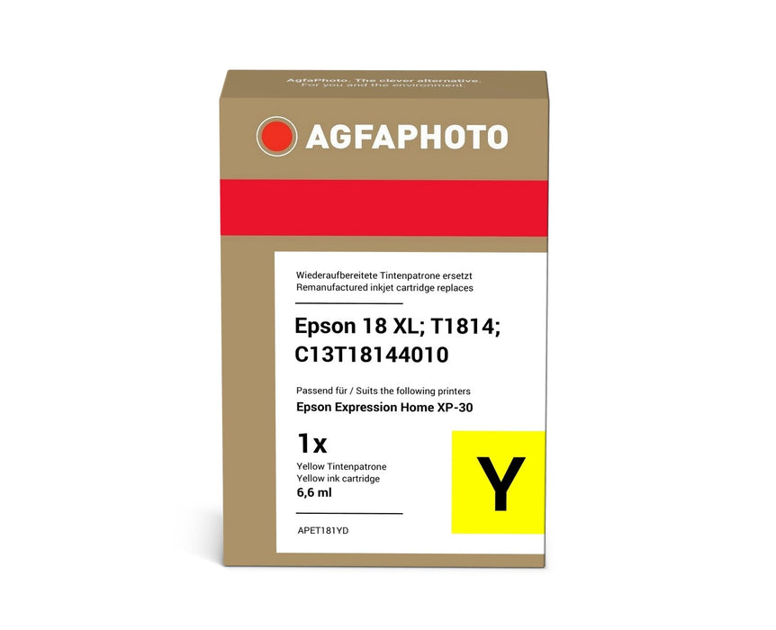 EAN 4250164831576 - AgfaPhoto APET181YD cartucho de tinta 1 pieza(s) Compatible Alto rendimiento (XL) Amarillo imagen 2