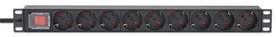 EAN 0766623715133 - Intellinet 715133 unidad de distribución de energía (PDU) 9 salidas AC 1U Negro imagen 3