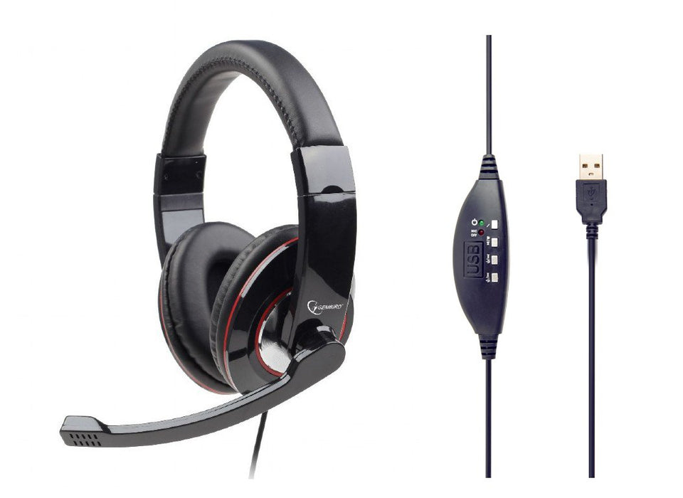 EAN 8716309077248 - Gembird MHS-U-001 auricular y casco Auriculares Alámbrico Diadema Llamadas/Música Negro imagen 2