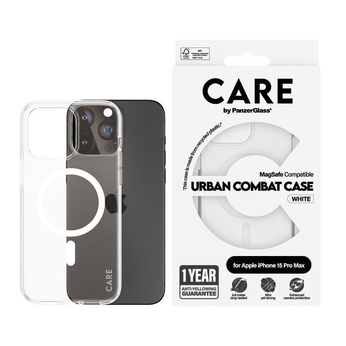 EAN 5715685005558 - PanzerGlass CARE™ by ® Urban Combat Case Transparent w. White MagSafe iPhone 15 Pro Max funda para teléfo imagen 2