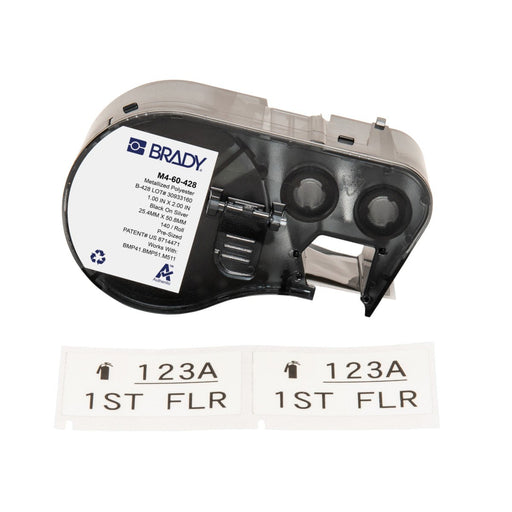 EAN 888434591901 - Brady M4-60-428 etiqueta de impresora Negro, Blanco Etiqueta para impresora autoadhesiva imagen 1