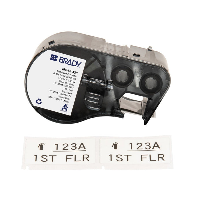 EAN 888434591901 - Brady M4-60-428 etiqueta de impresora Negro, Blanco Etiqueta para impresora autoadhesiva imagen 1