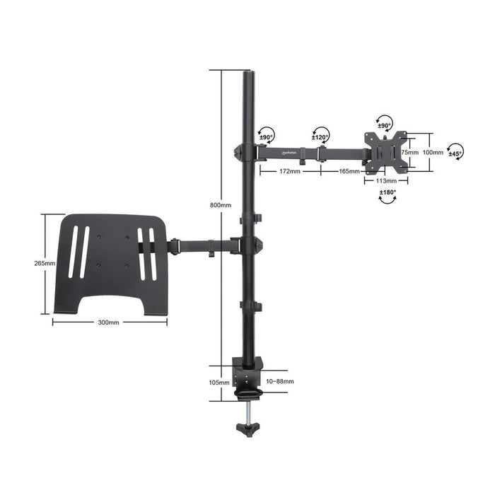 EAN 0766623462136 - Manhattan 462136 soporte para monitor 81,3 cm (32") Negro imagen 11