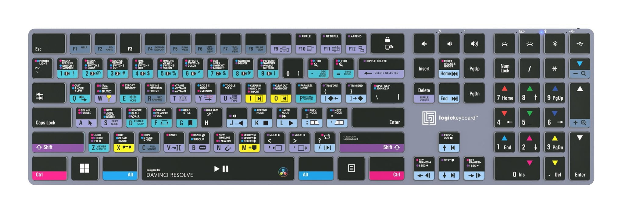 EAN 5707795023355 - Logickeyboard LKB-RESB-TPC teclado Hogar / Oficina USB + Bluetooth QWERTZ Alemán Negro imagen 2