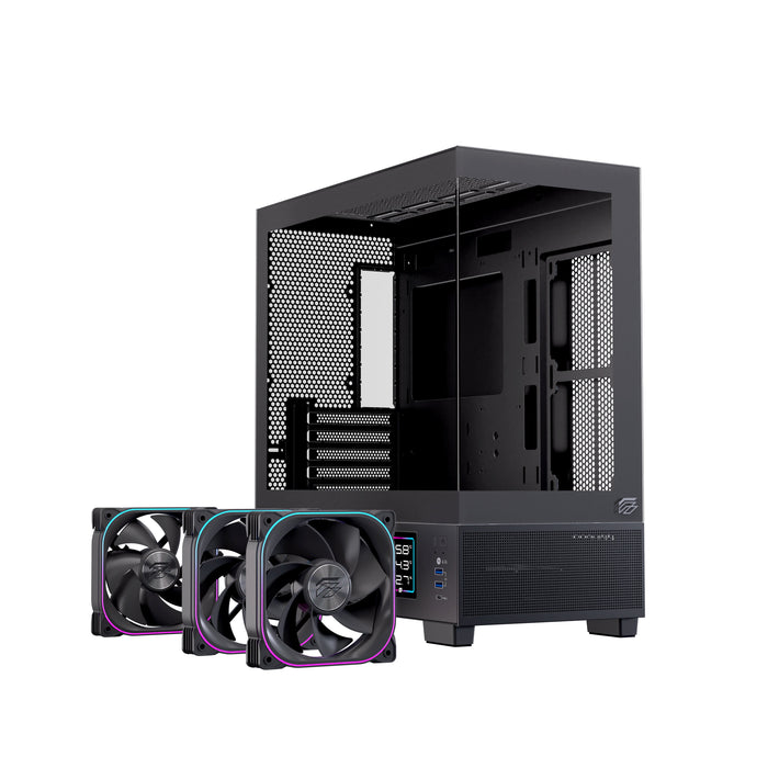 EAN 6977277360011 - Einarex EXCS-SM-51DR-B carcasa de ordenador Micro Torre Negro imagen 3