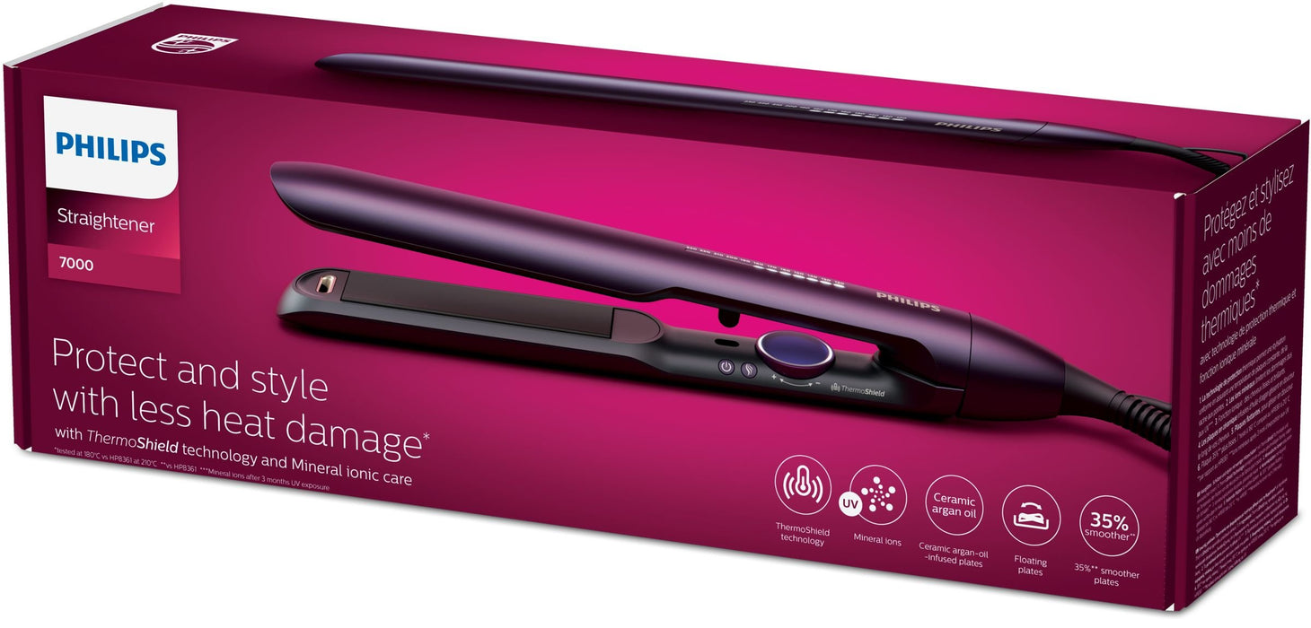 EAN 8710103974178 - Philips 7000 series BHS752/00 Utensilio de peinado Caliente Púrpura 2 m imagen 3
