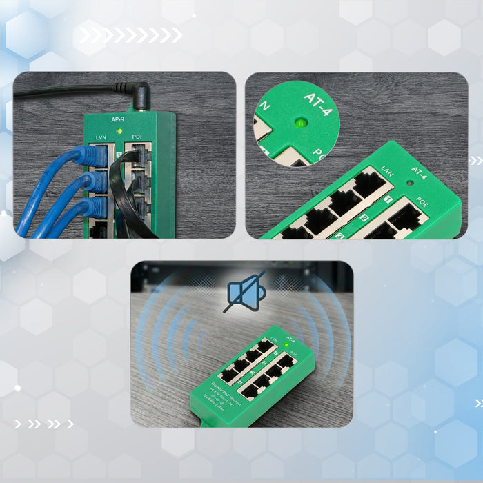 EAN 5903148912554 - Extralink ACTIVE POE INJECTOR 4 PORT GIGABIT 802.3AT/AF MODE A - 1 Gbps - 4-Port Gigabit Ethernet 48 V imagen 11