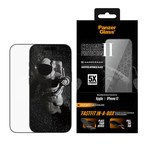 EAN 5715685039393 - PanzerGlass ® Ceramic Screen Protector iPhone 17 | Ultra-Wide Fit w. FASTFIT IN-A-BOX Protector de pantal imagen 2