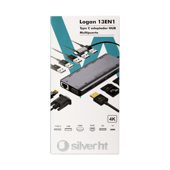 EAN 8420738303587 - SilverHT 17126 base para portátil y replicador de puertos USB 3.2 Gen 1 (3.1 Gen 1) Type-C Negro imagen 4
