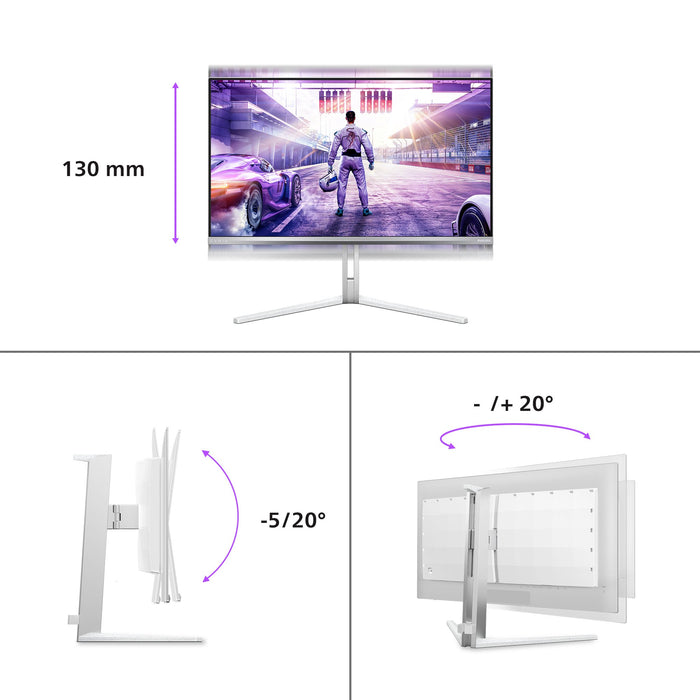 EAN 8712581806309 - Philips Evnia 8000 27M2N8500/00 pantalla para PC 67,3 cm (26.5") 2560 x 1440 Pixeles Quad HD QD-OLED Blan imagen 3