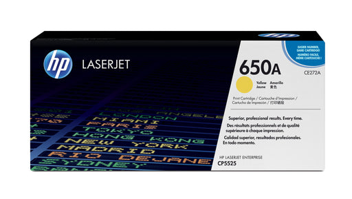 EAN 0884962161180 - HP 650A Yellow Original LaserJet Toner Cartridge cartucho de tóner 1 pieza(s) imagen 1
