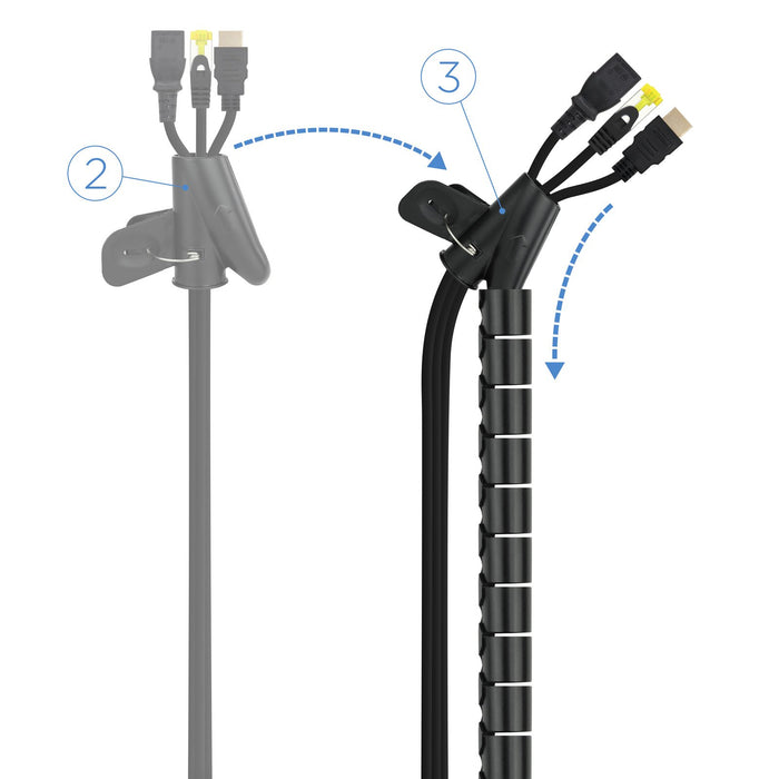 EAN 8433281009592 - Nanocable 10.36.0001-BK pasacables 2,5 cm imagen 3