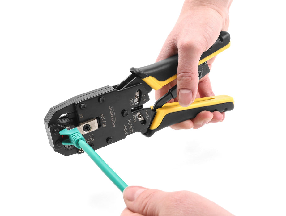EAN 4043619905232 - DeLOCK 90523 crimpadora Herramienta para prensar Negro, Amarillo imagen 3