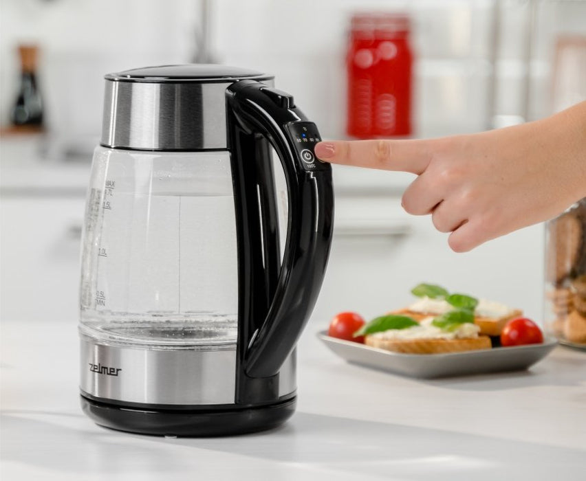 EAN 5908269348183 - Zelmer ZCK8026 tetera eléctrica 1,7 L 2200 W Negro, Transparente imagen 5