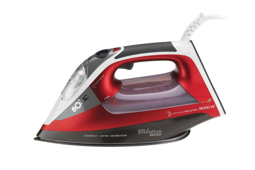 EAN 8433766186626 - Solac CVG9611 Plancha vapor-seco Suela antiadherente 3000 W Negro, Rojo, Blanco imagen 1