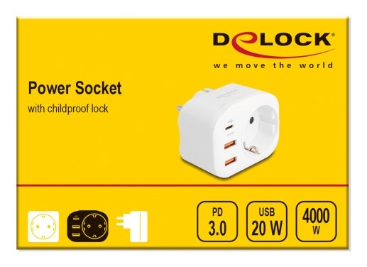 EAN 4043619114986 - DeLOCK 11498 adaptador de enchufe eléctrico Tipo E/F híbrido Tipo F Blanco imagen 5