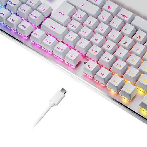 EAN 8435443704116 - Newskill Gaming NS-KB-SERIKEV2 teclado Juego USB QWERTY Español Blanco imagen 7