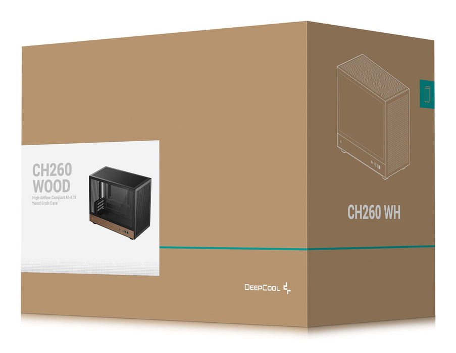 EAN 6933412765653 - DeepCool CH260 WOOD Micro Torre Negro, Madera imagen 11