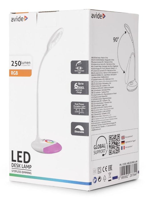 EAN 5999562287644 - Avide ABLDLRGB-4W lámpara de mesa LED Blanco imagen 4
