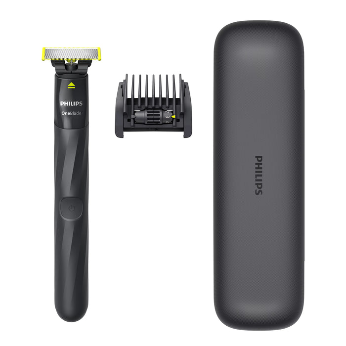 EAN 8720689034470 - Philips Norelco OneBlade QP1424/65 afeitadora Máquina de afeitar de láminas Negro, Gris imagen 1