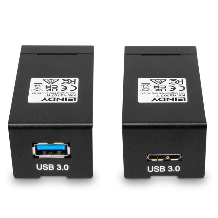 EAN 4002888427074 - Lindy 42707 extensor audio/video Transmisor y receptor de señales AV Negro imagen 3