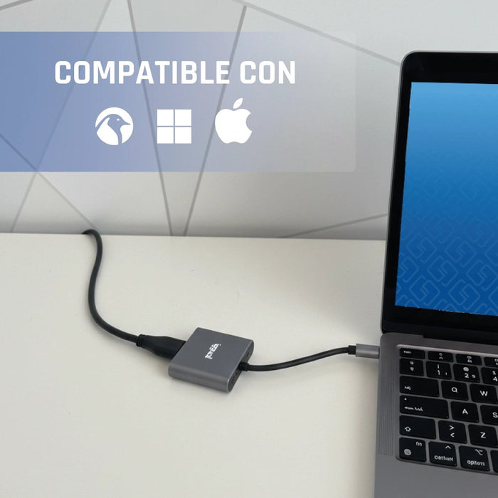 EAN 8435364318461 - iggual IGG318461 base para portátil y replicador de puertos USB 3.2 Gen 1 (3.1 Gen 1) Type-C Negro imagen 8