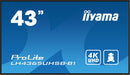 EAN 4948570123551 - iiyama LH4365UHSB-B1 pantalla de señalización Diseño de quiosco 108 cm (42.5") LED Wifi 800 cd / m² 4K Ul imagen 2