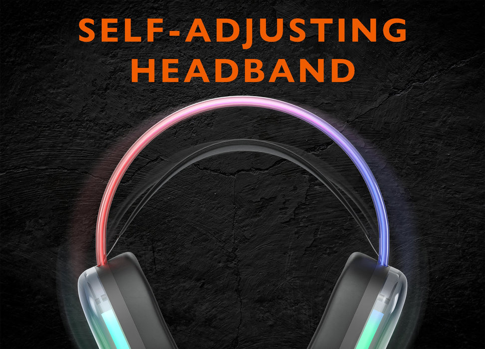 EAN 5706470154537 - Deltaco Gaming GAM-186 auricular y casco Auriculares Alámbrico Diadema Juego USB tipo A Negro, Transparen imagen 6
