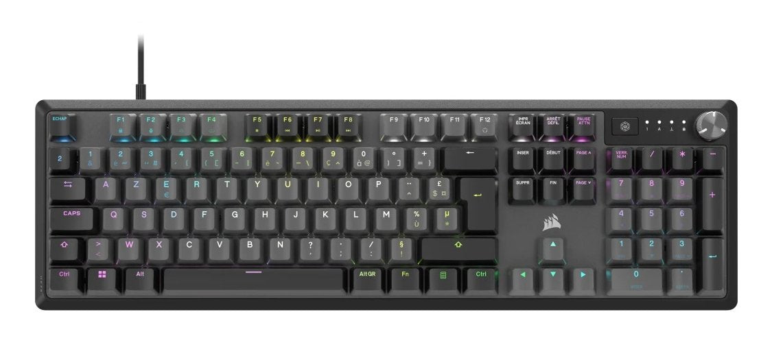 EAN 840006667254 - Corsair K70 CORE RGB teclado Juego USB AZERTY Francés Gris imagen 1