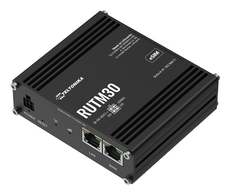EAN 4779051843640 - Teltonika RUTM30 router inalámbrico Gigabit Ethernet Dual-band (2.4 GHz / 6 GHz) 5G Negro imagen 2