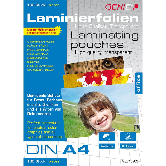 EAN 4015468102636 - Genie 10263 plastificador 100 pieza(s) imagen 1
