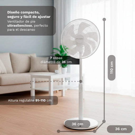 EAN 8426156019529 - Grunkel FS-14T ventilador Blanco imagen 2